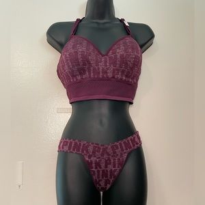 Pink Victoria Secret Bra & Panty Set